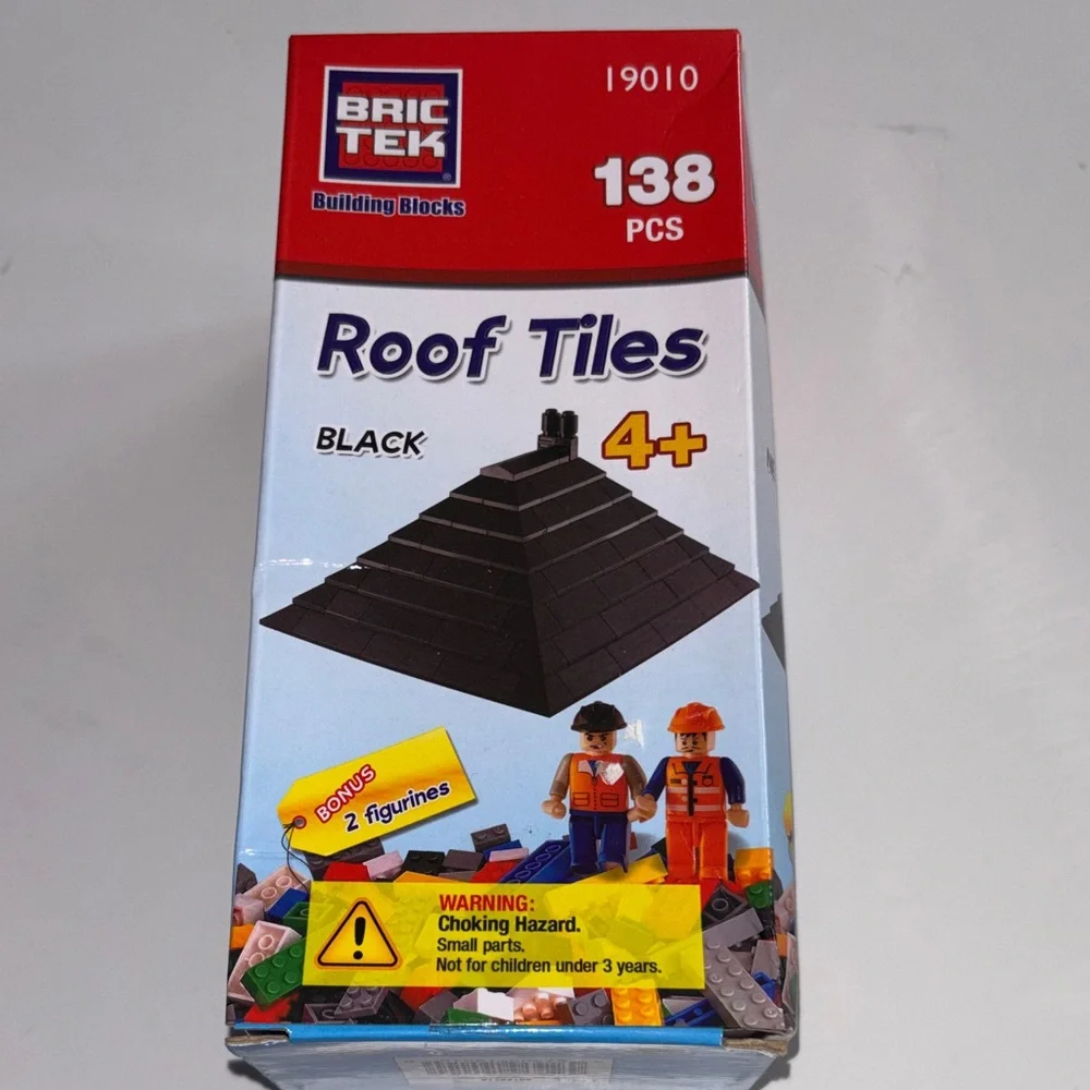 Bric Tek Roof Tiles Building Block Set - Black BRICTEK Roof Tiles Black